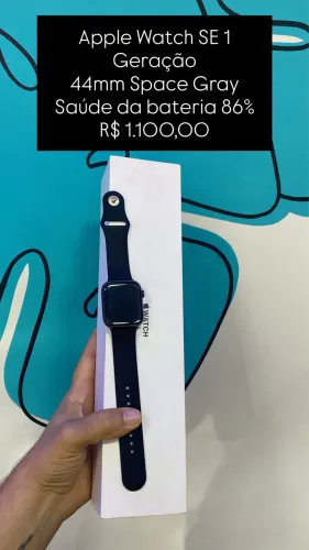 Apple Watch SE 1 Geração | 44mm Space Gray | Saúde da bateria 86% | R$ 1.100,00