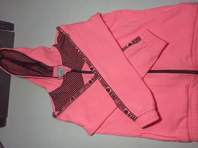 fuzarka jaqueta moletom rosa pink juvenil tam 14