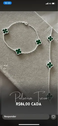 Pulseira de Trevo Verde (Promoção) .