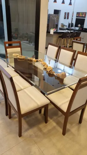 Mesa de Jantar 180x100 cm - 8 cadeiras