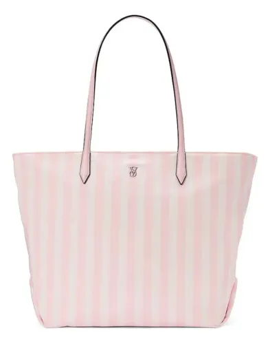 Bolsa Grande Victoria's Secret Tote Original Rosa Listrada