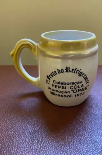 CANECA ANTIGA PEPSI-COLA ?OPAS? PROMOÇÃO MIRASSOL 1973