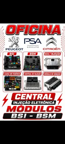 Central modulo injeção eletrônica Peugeot e Citroen venda reparos bsm bsi serviço rápido