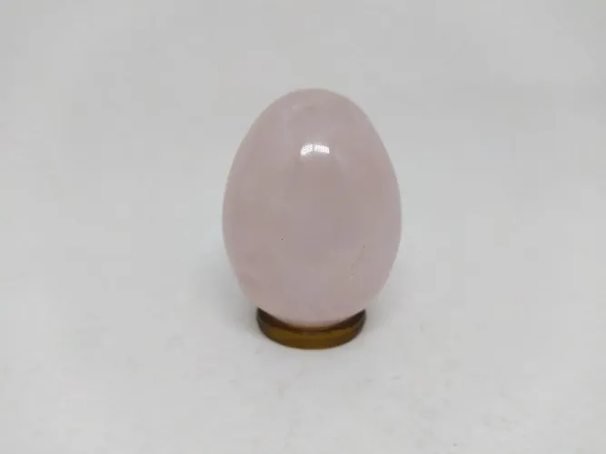 Yoni Ovo (Yoni EGG) de Quartzo Rosa Sem Furo para Pompoarismo