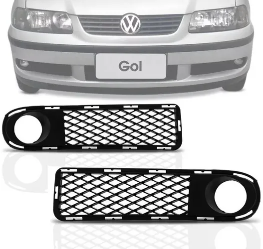 Par Moldura Grade Farol de Milha Gol G3 C/ Furo Serie 1 99 a 2005 - Fipparts
