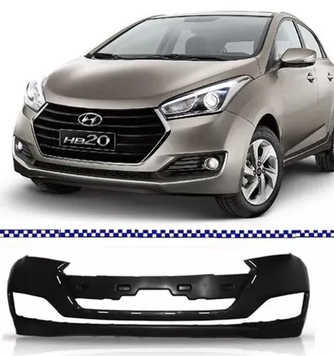 Parachoque Dianteiro Hyundai Hb20 2016 a 2019 - Preto Liso