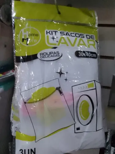 Kit Sacos de Lavar Roupas Delicadas - 3 Unidades