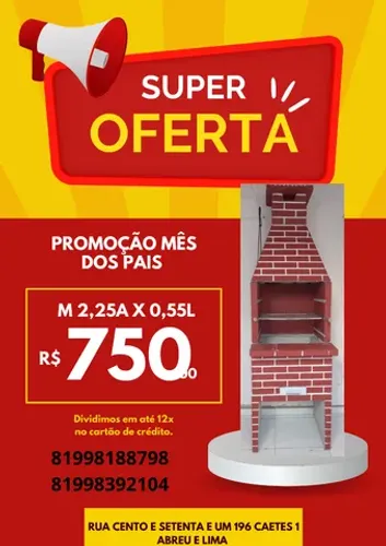 Churrasqueira pre moldada média 