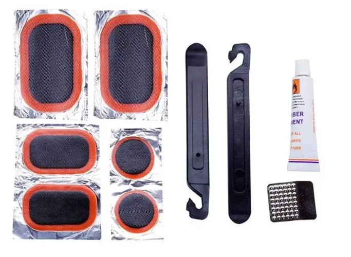 Kit de Reparo para Pneus com Câmara de ar para Bicicletas com Cola Lixa Remendos 5421