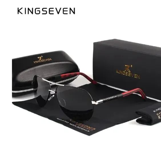 Kingseven- oculos de sol uv400,anti-reflexo, polarizado, de alumínio para homens e mulhere
