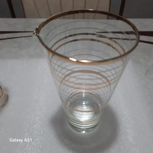 Jogo de Cristal para Drinks, cerveja, caipirinha. Vintage decada de 70. Sem uso. Jogo