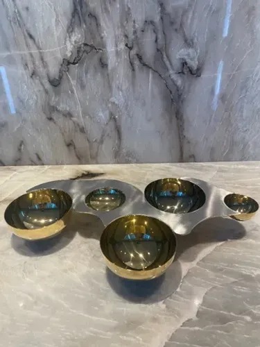 Riva - Petisqueira Grande - Ouro 24K + Inox