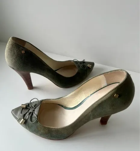 Sapato couro verde Capodarte