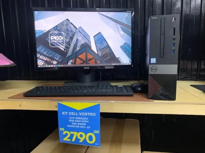 Computador Completo DELL i5 8ª Geração 8Gb SSD 240Gb Monitor DELL 22"