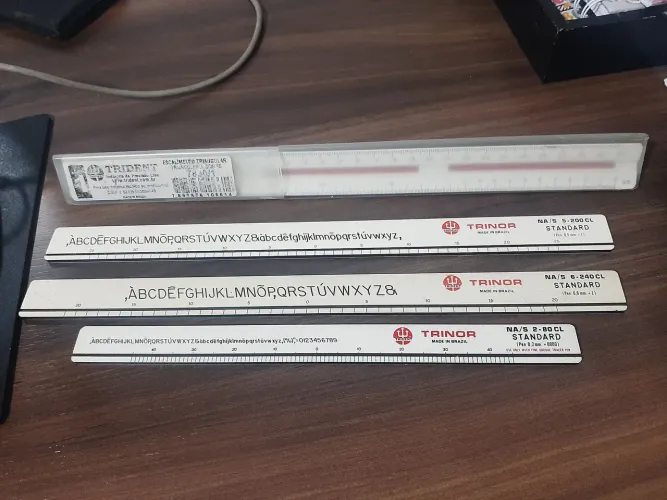 Réguas e Escalas Técnicas Trident e Trinor