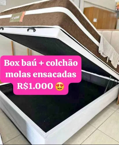 Cama baú + colchão molas ensacadas!! Novo direito da Fábrica
