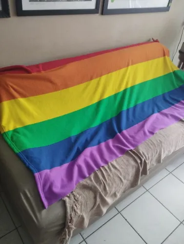 Toalha felpuda grande colorida da diversidade LGBT 