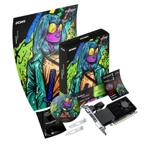 Placa de Vídeo Nvidia Geforce Gt 610 2gb Ddr3 64 Bit - Ppe610dr3lpbr *ENTREGA GRÁTIS*