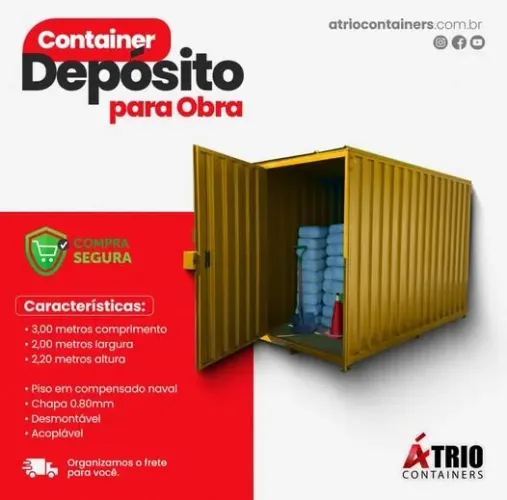 Container almoxarifado para obra