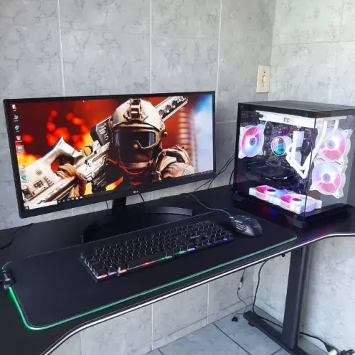 PC Gamer Completo Ryzen 5 + Monitor de 29" + M.2 500GB + Placa de vídeo de 4GB + 16GB