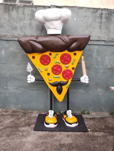 Escultura Decorativa de Pizza Chef