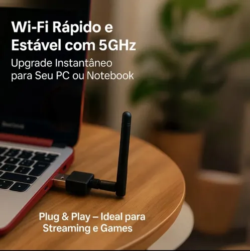 Adaptador antena wifi dual 5GHz/2,4GHz