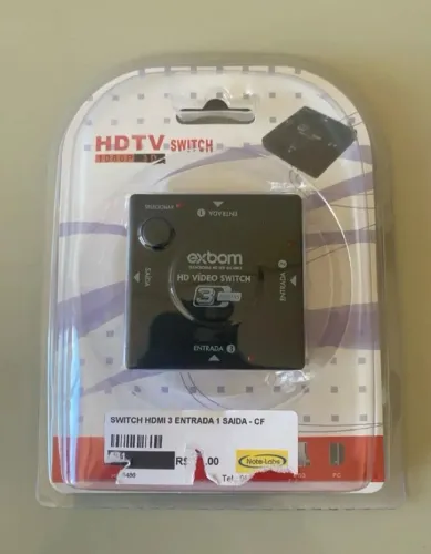 Switch HDMI - 3 entradas e 1 saída 