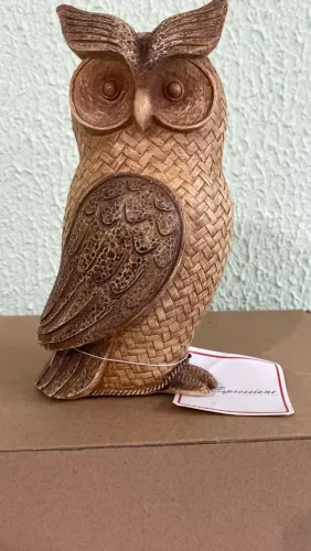 Coruja em Resina com 25cm de altura 