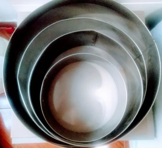 Jogo de Formas / Aros Redondas Inox para Bolo