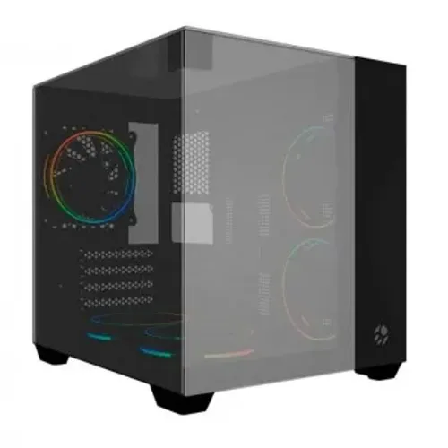 Gabinete Gamer Bluecase Vegas, mATX, Lateral Vidro, USB 3.0, Sem Fan, Sem Fonte, Preto - B