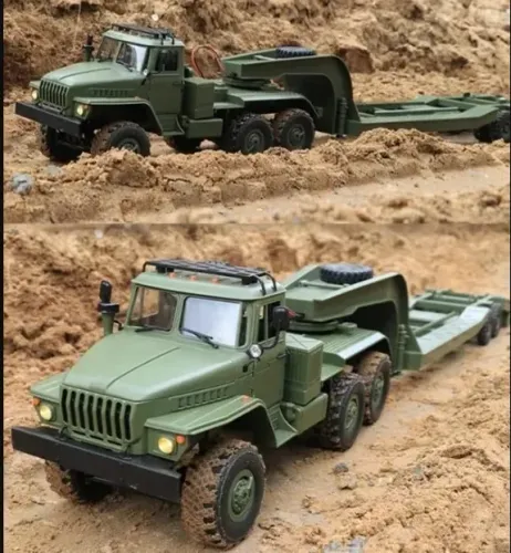 Caminhão Militar Carro De Controle Remoto Wpl B 36-3 - 1:16