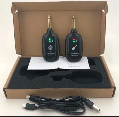 Transmissor A8 Receptor P10 Sem Fio Para Guitarra Baixo Violão