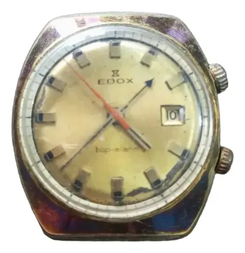 Relógio Edox Automático Com Alarme Para Restauro #av 