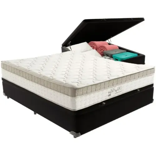 Box Baú Casal com Colchão King Best 28cm ENTREGA GRATUITA
