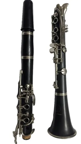 Clarinete Dolphin Sib 17 chaves Estudante + Estojo Nylon Alça tipo Mochila