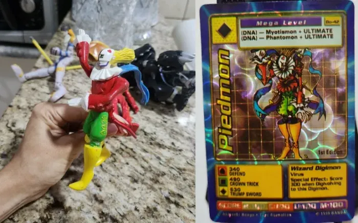 Piedmon Boneco + Carta Digimon