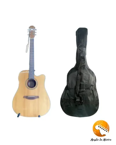 KIT- Violão Benson Dread Aço GD100CE N + Capa Bag MXT 
