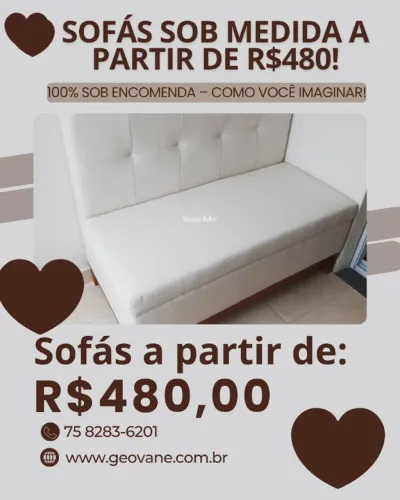 Sofás sob medida, 100% sob encomenda! Crie o sofá dos seus sonhos, com design e conforto ú