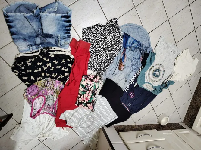 lote de 50 roupas femininas adolescentes