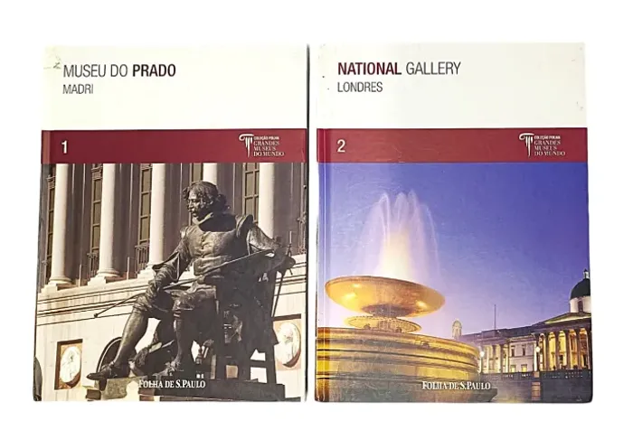 Kit Coleção Folha com 2 Livros "Grandes Museus do Mundo" - Madri e Londres.