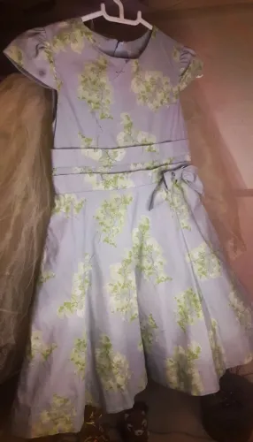 Vestido de Festa - Paola da Vinci - Cor Lavanda / estampa floral / Tamanho +- 5 anos
