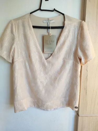 Blusa LAFORT Original Bege Claro Nude Nova com Etiqueta