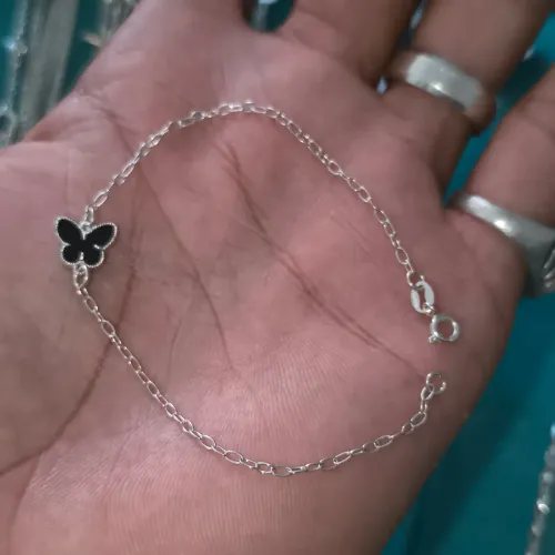 Pulseira com borboleta - Prata - Entrego imediata