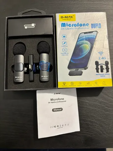 Microfone de Lapela - Duplo - Lightning