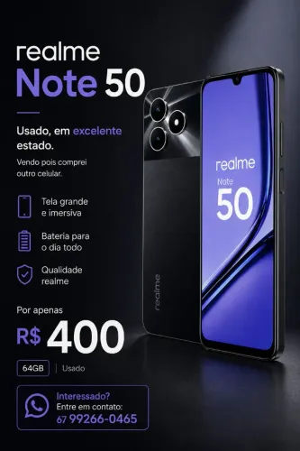 REALME NOTE 50 - R$400,00