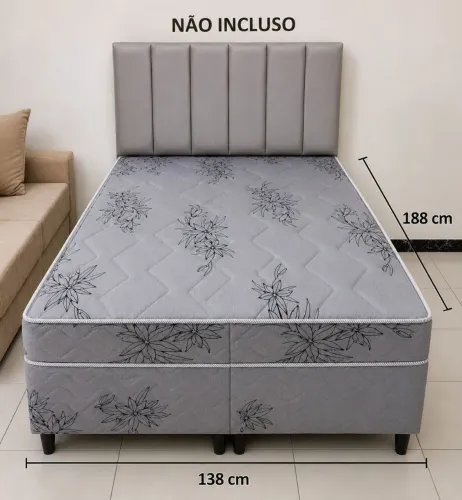 Cama box de casal acolchoada 