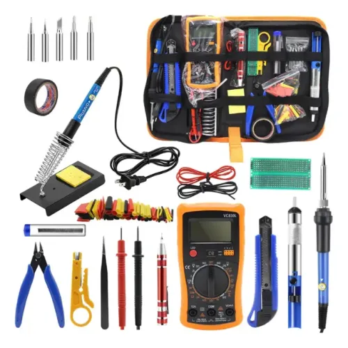 Kit Estação De Solda Elétrico Portátil 80w + Multímetro Digital