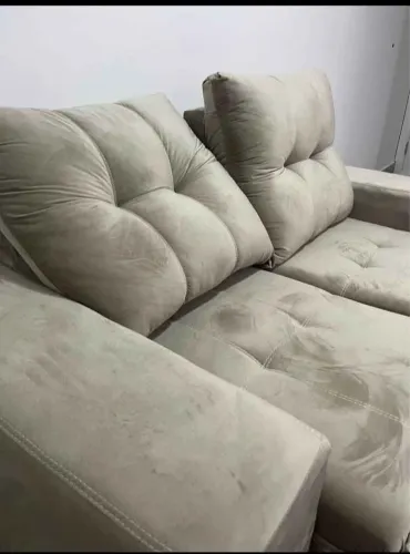 Sofá 1.70cm em veludo retrátil novo
