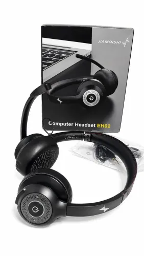 Headset JIAMQISHI EH02 Bluetooth Sem Fio com Microfone e Cancelamento de Ruído