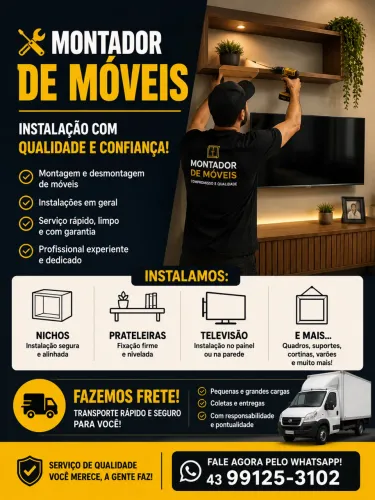 Montador e frete 